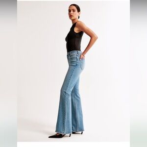 Abercrombie & Fitch Vintage Flare High Rise Jeans Denim Stretch 29/8R Blue 70s